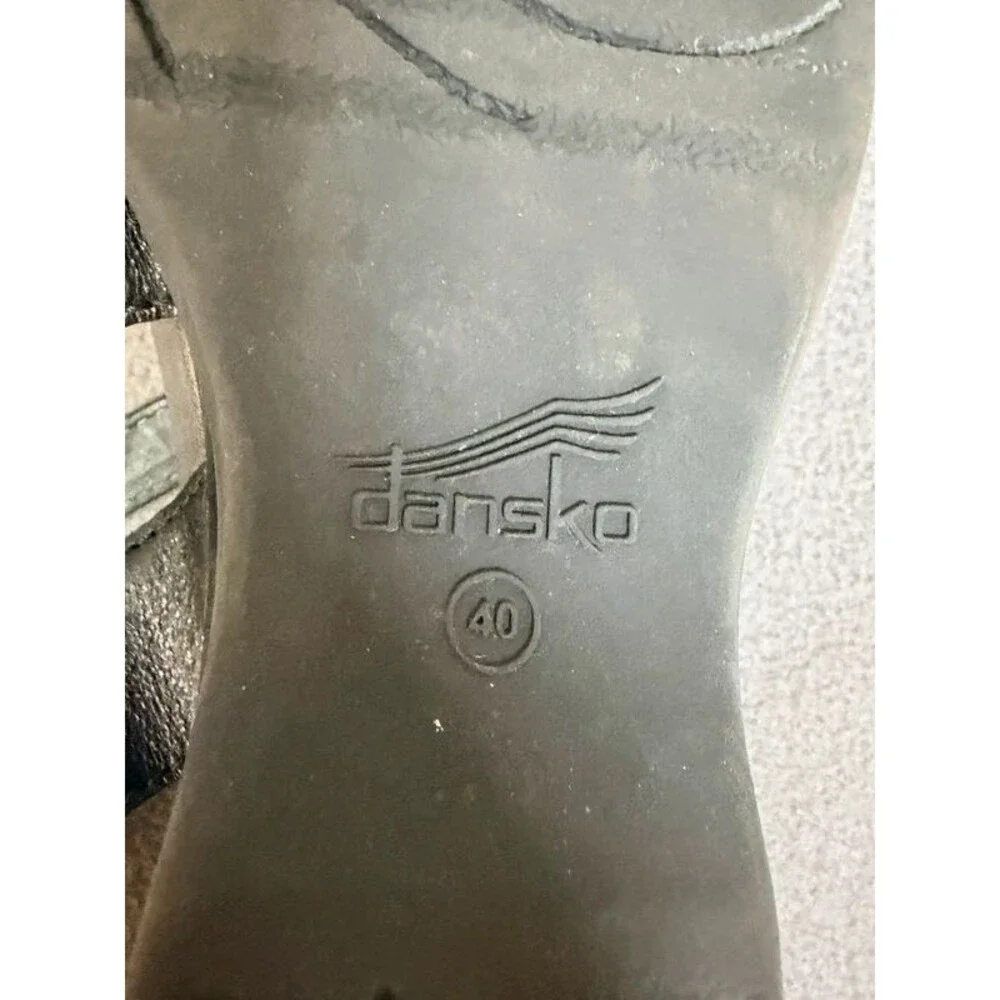 Dansko Women’s Black Leather Strappy Sandals- Size 40